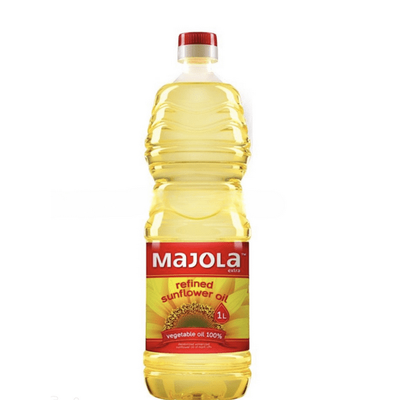 Sunflower Oil MAJOLA - Ukraine's Finest 100% Pure, Non-GMO, with Vitamin E - 1L (33.8 fl.oz.)