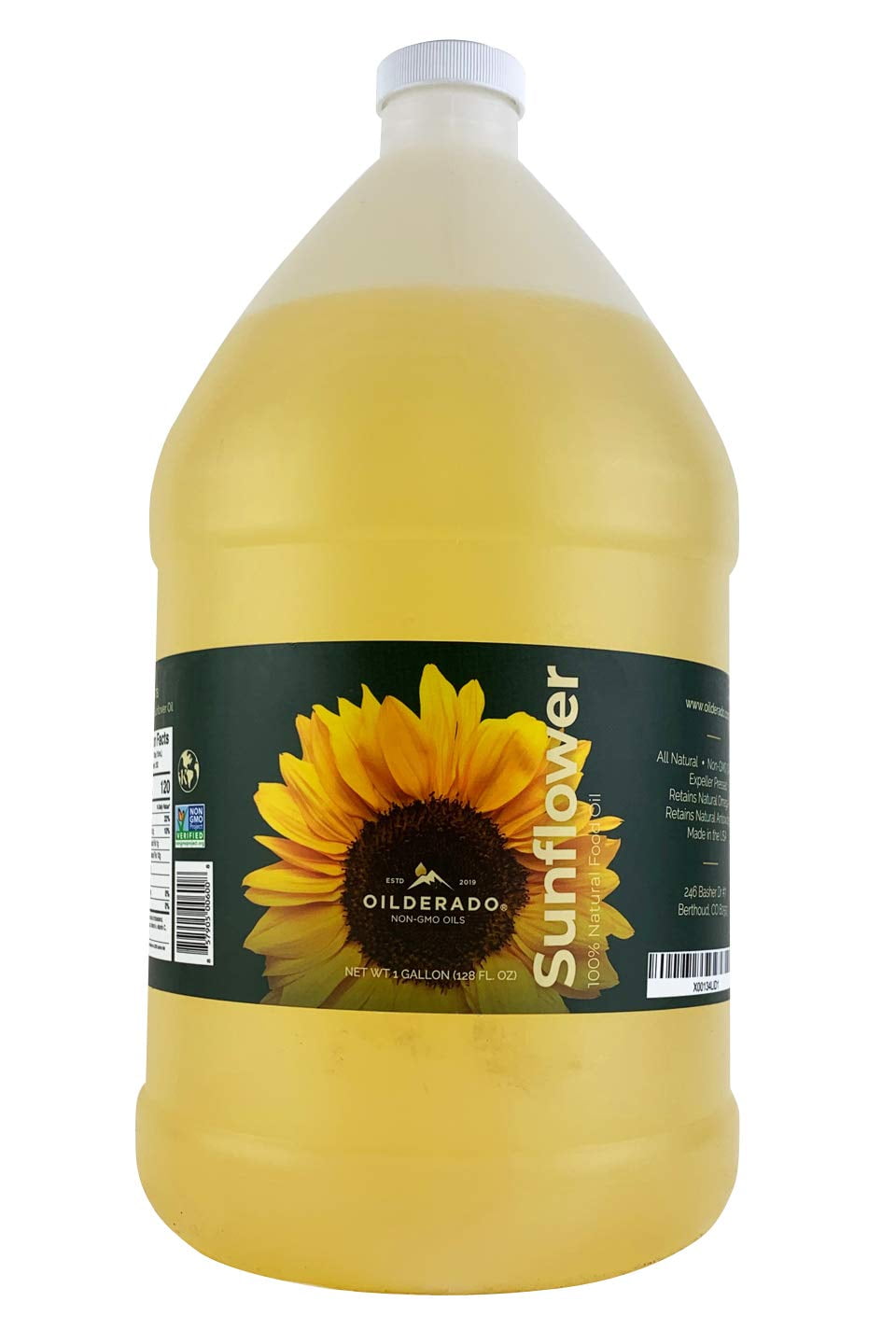 Sunflower Oil, Naturally Expeller Pressed, NonGMO Certified, Sunflower