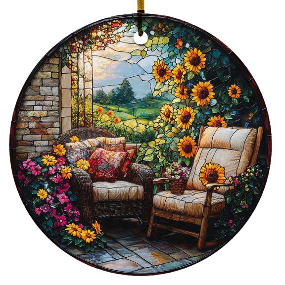 Sunflower Ornament, Christmas 2025 Gift, Hanging Decor & Christmas Tree Decoration, Name & Date, Christmas Ornament 2025, Housewarming Gifts Keepsake