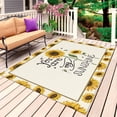 thumbnail image 1 of Sunflower Outdoor Rug 5x7 Ft, Non Slip Washable Area Rug, Sunshine Bee Country Farm Floral Bee Patio Rugs Carpet Runner, Large Floor Mat for Indoor/Outdoor Deck Porch Camping, 1 of 8