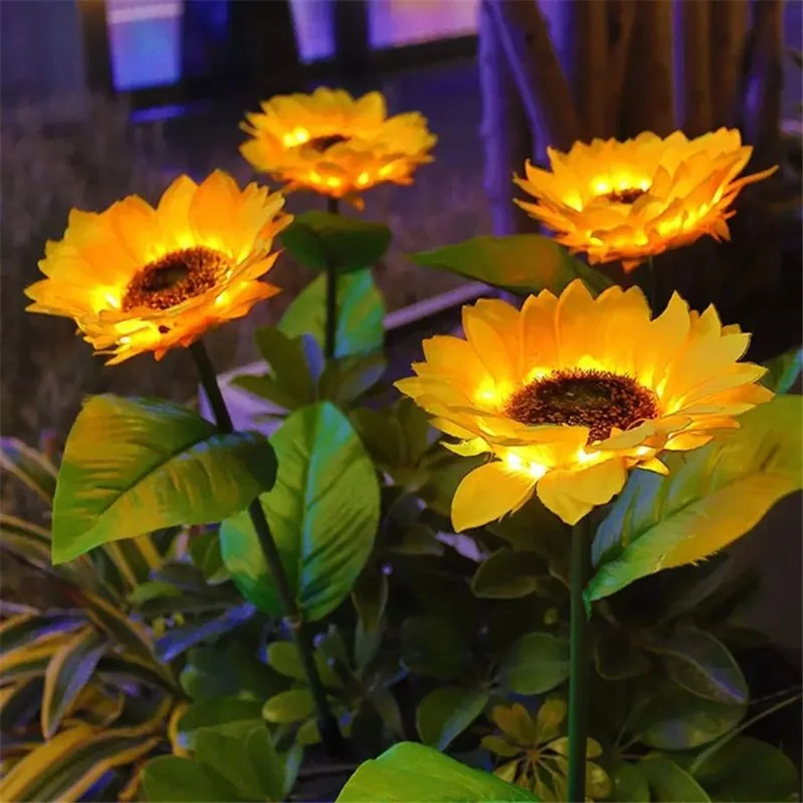 Sunflower Outdoor Solar Lamp Lawn Lamps Garden Decoration Outdoor ...