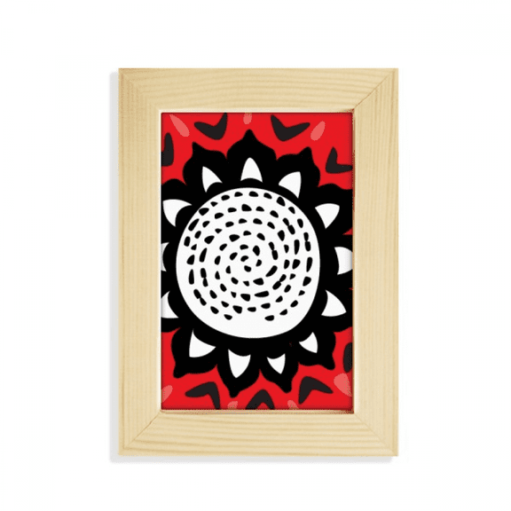 Sunflower Outline Mexico Totems Celebrate Desktop Display Photo Frame Picture Art Painting 5x7 inch