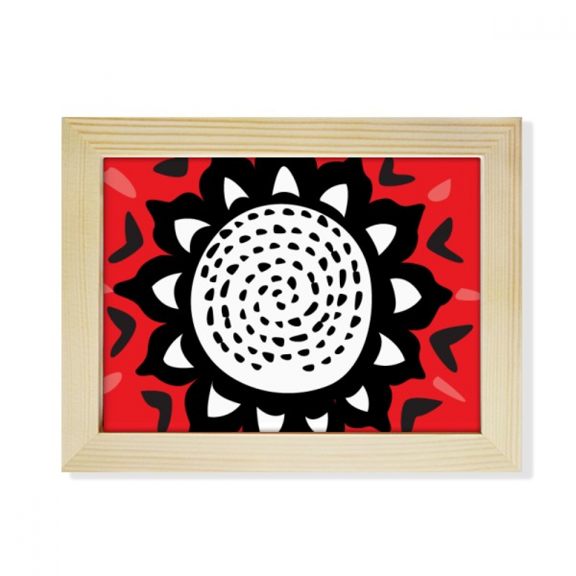 Sunflower Outline Mexico Totems Celebrate Desktop Photo Frame Picture Art Decoration Painting 6x8 inch