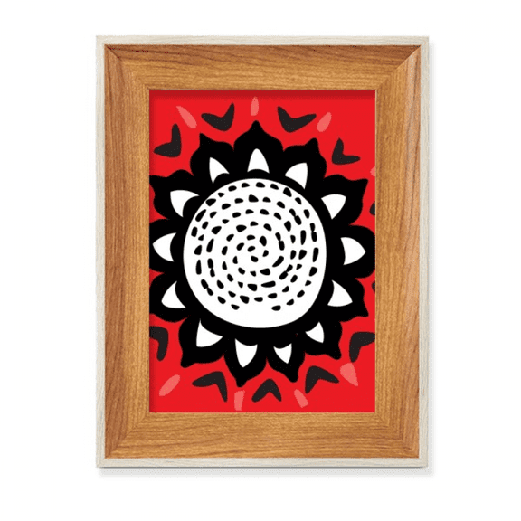 Sunflower Outline Mexico Totems Celebrate Desktop Wooden Photo Frame Display Picture Art Painting Multiple Sets
