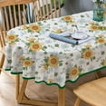 thumbnail image 1 of Sunflower Oval Tablecloth Yellow Floral Oval Tablecloth, Indoor/Outdoor Waterproof Fabric Wrinkle Free Durable Oval Tablecloth for Oval Tables 54 X 72 Inch, 1 of 5