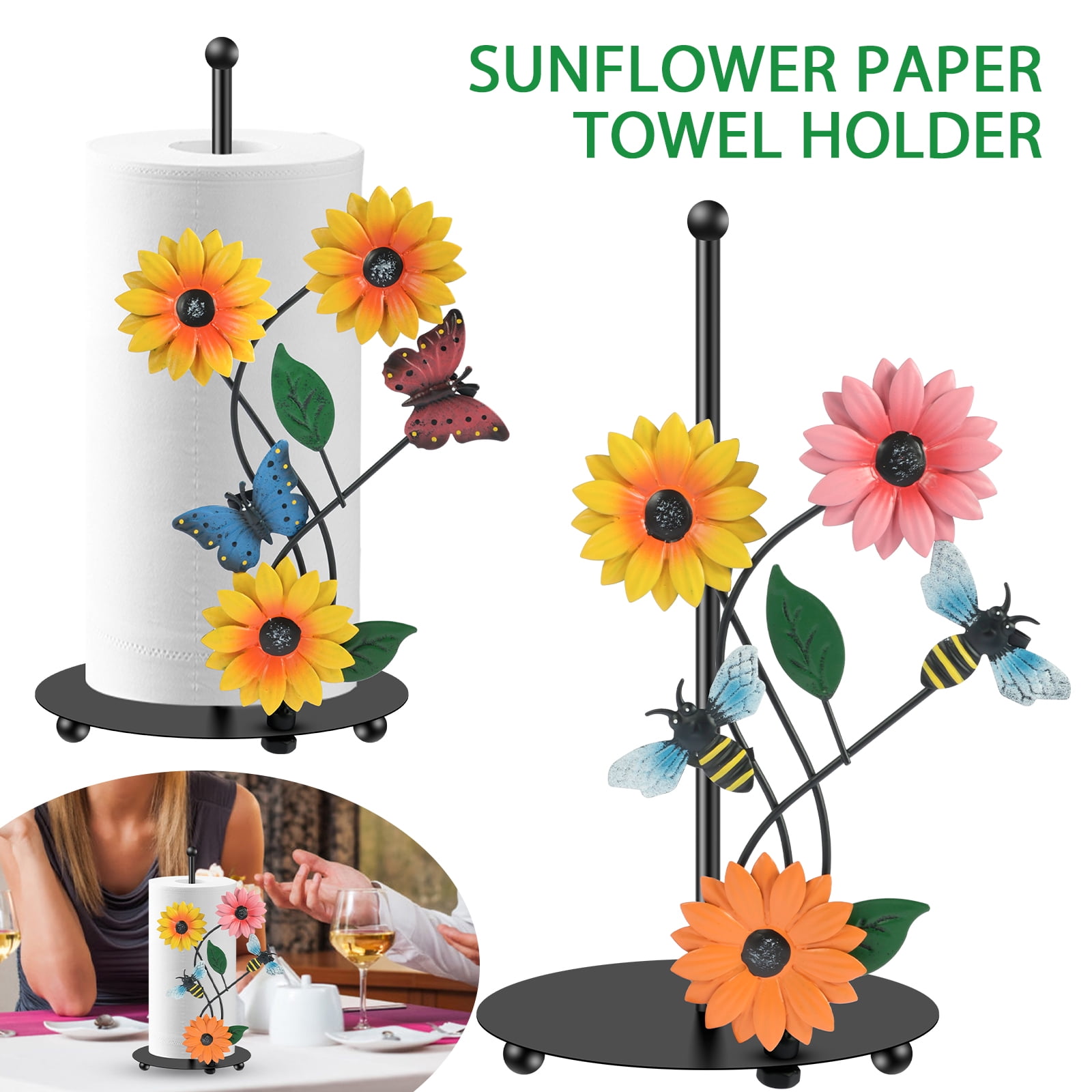 The Pioneer Woman Flea Market Paper Towel Holder and Utensil Crock Turquoise Walmart