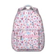thumbnail image 1 of "Sunflower Patchwork Floral Backpack - Unique School Backpack for Creative Teens, Handmade-Inspired Flowers Design, Roomy College Essential with Charm Hook", 1 of 6