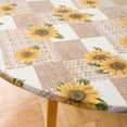 thumbnail image 1 of Sunflower Pattern Elastic Edge Tablecloth - Waterproof, Scratch - Resistant, Round, 1 of 6