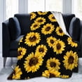 thumbnail image 1 of Sunflower Pattern Throw Blanket Soft Lightweight Cozy Premium Flannel Warm Bed Blanket for Bedroom Living Couch All Seasons 60"X50", 1 of 6