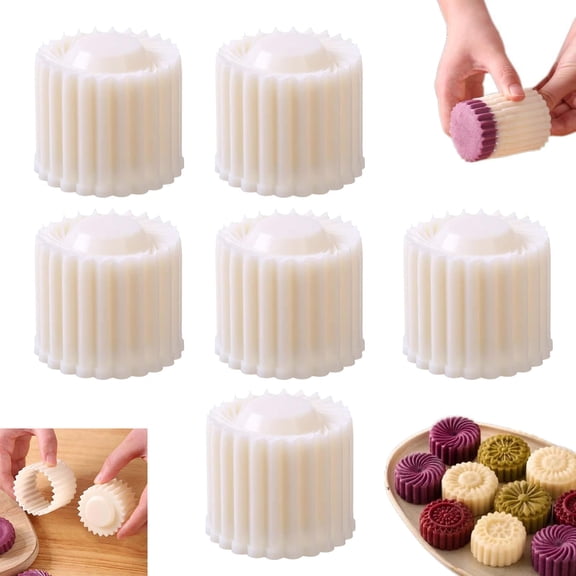 Sunflower Patterned Round Hand Press, Mooncake Cookie Molds for Baking, Easy to Release Detachable Reusable DIY Moon Cake Mold Press, Cookie Stamps for Home Bakers and Seasonal Treat Making