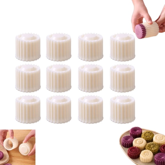 Sunflower Patterned Round Hand Press, Mooncake Cookie Molds for Baking, Easy to Release Detachable Reusable DIY Moon Cake Mold Press, Cookie Stamps for Home Bakers and Seasonal Treat Making