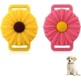 thumbnail image 1 of Sunflower Pet Apple AirTag Case for Collar, Durable Silicone AirTag Holder for Dogs and Cats Summer Anti-Lost AirTag Cover Suitable for AirTag 2021 (Yellow+Pink), 1 of 5