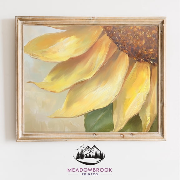 Sunflower Petals Macro - Autumn Floral Wall Art, Rustic Fall Decor, Golden Yellow Print, Farmhouse 265 UNFRAMED Poster, Wall Art for Decor, Present, 8x12