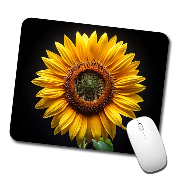 Sunflower Photo Mouse Pad Low Profile Gaming Mat