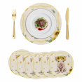 thumbnail image 1 of Sunflower Pig Round 13 Inch Placemats Set of 6, Summer Eucalyptus Retro Linen Texture HeatResistant Non Slip Place Mats for Dining Table, Wipeable Braided Kitchen Table Mats for Housewarming, 1 of 9