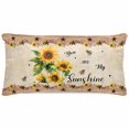 thumbnail image 1 of Sunflower Pillow Cases Cal King Size, Smooth Satin Pillowcase for Hair and Skin, Botanical Summer Farmhouse Country Texas Star Decorative Cooling Bed Pillow Covers with Zipper, 20x40 Inches, 1 of 5