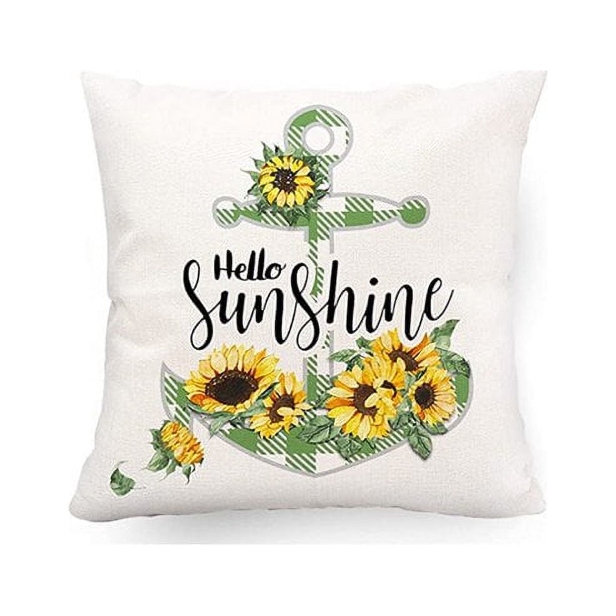 Sunflower Pillow Cover 18x18'' Decorative Throw Pillow Case Outdoor