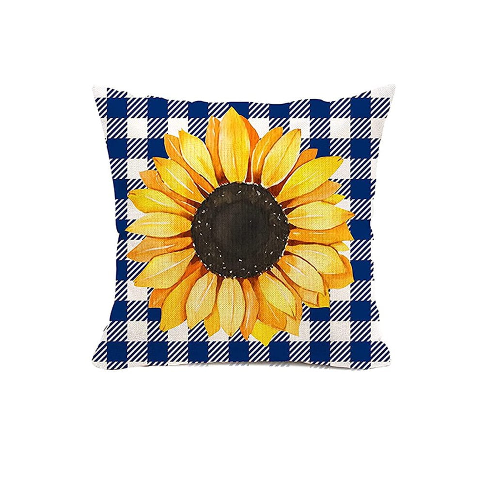 Sunflower Pillow Cover 18x18'' Decorative Throw Pillow Case Outdoor