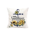 thumbnail image 1 of Sunflower Pillow Cover 18x18'' Decorative Throw Pillow Case Outdoor Sofa Couch Blue Buffalo Plaid Linen Farmhouse Sunflower Home Decor for Summer Fall Spring, 1 of 7