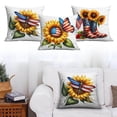 thumbnail image 1 of Sunflower Pillow Covers 18x18 Linen Patriotic Summer Throw Pillow Case Independence Day Decorative Cushion Cover for Sofa Couch Home Decor by PALIFEUR, 1 of 9