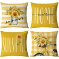 thumbnail image 1 of Sunflower Pillow Covers 20x20 Set of 4 Summer Throw Pillow Covers Yellow Flower Pillow Covers Cushion Covers Square Cotton Linen Pillow Cases for Couch Sofa Patio Outdoor Home Decorations(20 Inch), 1 of 5