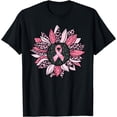 thumbnail image 1 of Sunflower Pink Breast Cancer Awareness Women Warrior T-Shirt, 1 of 4
