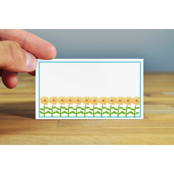 Sunflower Place Cards - 25 Guest Seating Name Cards - Sunflower Table Tents - 77
