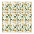 thumbnail image 1 of Sunflower Placemats Set of 6, Machine Washable Durable Linen Table Mats with Heat Resistant Boho Floral Design Featuring Rustic Butterflies and Bees for Dining, 1 of 5