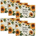 thumbnail image 1 of Sunflower Placemats Set of 6 Home Sweet Home Table Mats Washable Farmhouse Place Mats for Party Indoor Kitchen Dining Table Decoration 12x18 Inch, 1 of 6