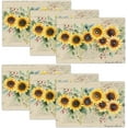 thumbnail image 1 of Sunflower Placemats Set of 6 Sunflower Table Mats Washable Place Mats for Home Party Indoor Kitchen Dining Table Decoration 12x18 Inch, 1 of 6