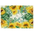 thumbnail image 1 of Sunflower Placemats for Dining Table, 18 x 12 inch, Set of 4 Yellow Flax Table Mats with Vintage Floral Design for Picnic and Home Decor, 1 of 11