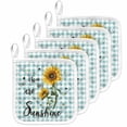 thumbnail image 1 of Sunflower Pot Holders for Kitchen Heatproof Potholder, 5 Pack Teal Green Check You Are My Sunshine Bee Hot Pads Multipurpose Oven Pads Cloth Potholders Trivet for Cooking Baking, 1 of 8
