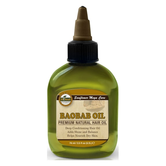 Sunflower Premium Mega Hair Oil, Baobab, 2.5 Oz