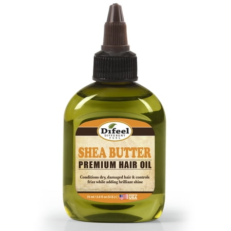 Difeel Premium Shea Butter Hair Oil 2.5 oz, Moisturizing Treatment for Weak and Damaged Hair