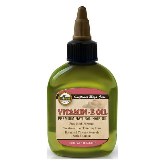Sunflower Premium Mega Hair Oil, Vitamin E, 2.5 Fl Oz