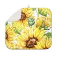 thumbnail image 1 of Sunflower Print Dish Drying Pad for Kitchen Countertop Microfiber Rack Mat Absorbent Foldable Floral Drainer 16x18 Inch, 1 of 6