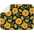 thumbnail image 1 of Sunflower Print Dish Mat for Drying Dishes, Foldable Microfiber Kitchen Pad, Absorbent Floral Rack 18x24 Inch Countertop, 1 of 5