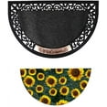 thumbnail image 1 of Sunflower Print Doormat Half Round Door Mat for Front Door Non-Slip Welcome Entrance Way Rug Indoor Decorative Floor Mat Low-Profile Easy Clean (20x31 inches, Sunflower), 1 of 6
