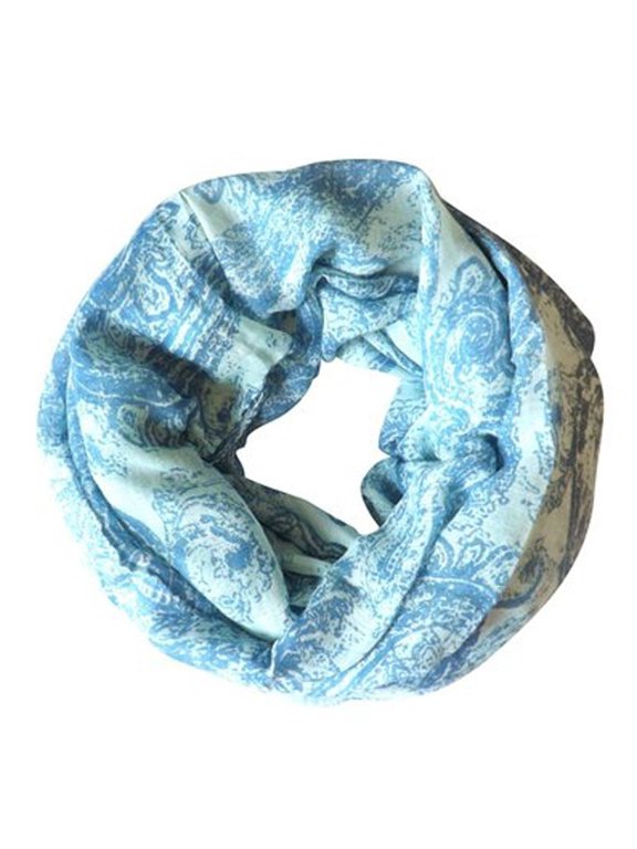 Sunflower Print Floral Infinity Loop Scarf