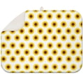 thumbnail image 1 of Sunflower Print Microfiber Dish Mat for Kitchen Countertop, 18x24 Inch Absorbent Drying Pad, Foldable Floral Rack Mat for Dishes, 1 of 5