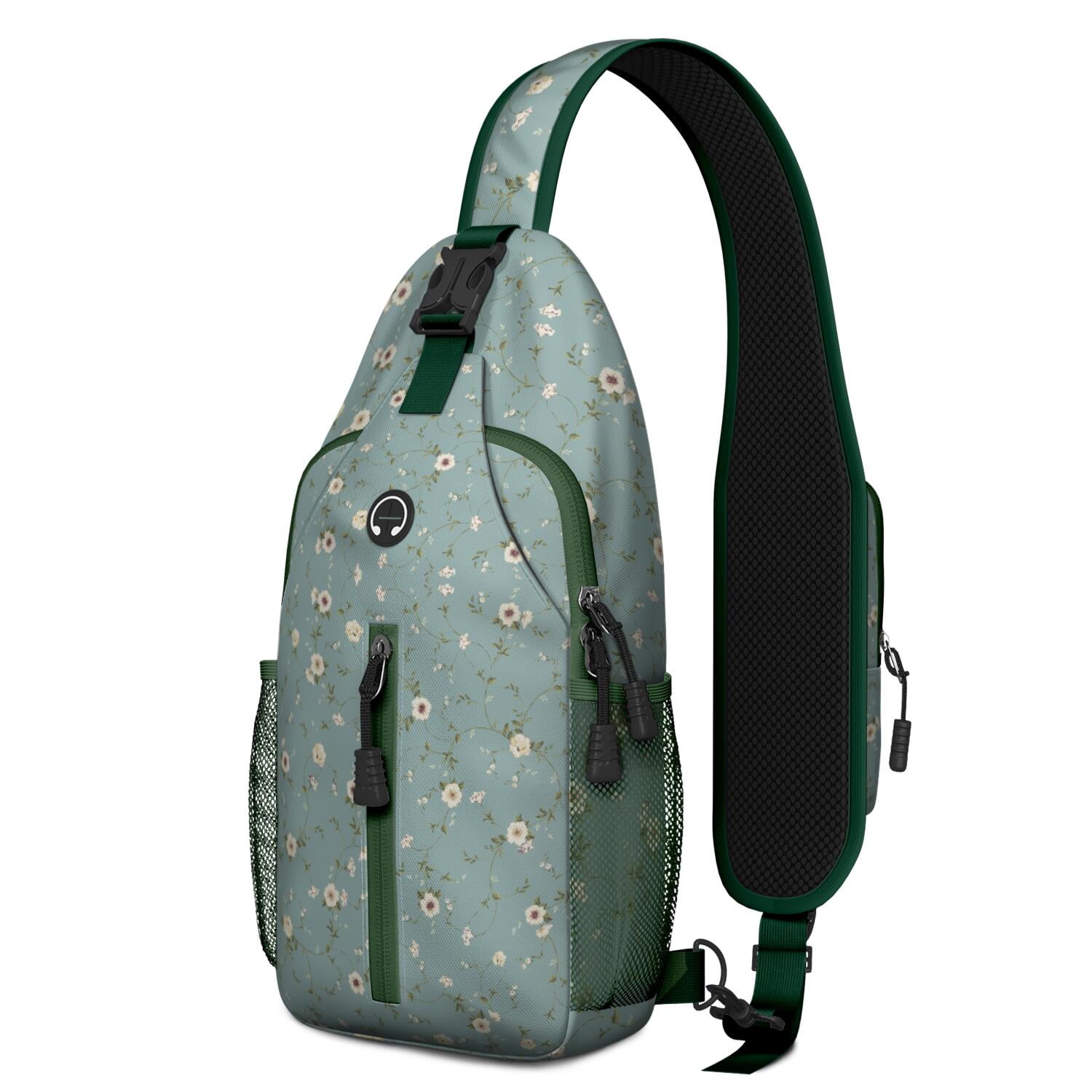 Sunflower Print Sling Backpack with Romantic Floral Pattern Sunflower Print Sling Backpack with Romantic Floral Pattern