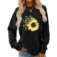 thumbnail image 1 of Sunflower Print Sweatshirts Long Sleeve Shirts For Women, 1 of 4