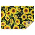 thumbnail image 1 of Black Green Leaf Sunflower Pattern Rectangle Tablecloth 60"x84",Waterproof Polyester Rectangle Table Cloth, Wipeable Spillproof Polyester Tablecloth for Dining, Camping, Indoor and Outdoor, 1 of 5