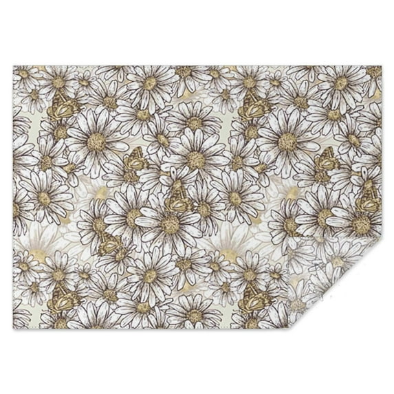 Sunflower Rectangle Tablecloth 60"x84",Waterproof Polyester Rectangle Table Cloth, Wipeable Spillproof Polyester Tablecloth for Dining, Camping, Indoor and Outdoor