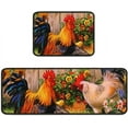 thumbnail image 1 of Sunflower and Rooster Kitchen Rugs Mat Farmhouse Style Sunflower Rug Rooster Rugs Anti Fatigue Kitchen Rug Set PVC Non Slip Waterproof Washable Rug (17"x47.2"+17"x23.6"), 1 of 5