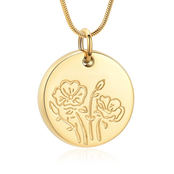 Sunflower / Rose / Plum Blossom / Lotus Flower Urn Necklace for Ashes or Human Ashes Flower Cremation Urn Necklace Keepsake Memorial Jewelry for Ashes for Women