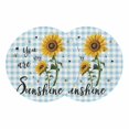 thumbnail image 1 of Sunflower Round 13 Inch Placemats Set of 2, Blue Plaid Farmhouse You Are My Sunshine HeatResistant Non Slip Place Mats for Dining Table, Wipeable Braided Kitchen Table Mats for Housewarming, 1 of 9