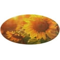 thumbnail image 1 of Sunflower Round Small Area Rug, Print Non Slip Washable Floor Mat, Soft Throw Rug for Living Room, Powder Room Entryway, Bathroom, Bedside, 1 of 7
