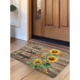 thumbnail image 1 of Sunflower Rustic Door Mat&nbsp;Indoor Outdoor Entrance, Non Slip Rug for Kitchen Bathroom Entryway Rug, Vintage Wooden Flowers Butterfly Washable Doormat Floor Mat for Office Home Decor 20x31.5 Inch, 1 of 8
