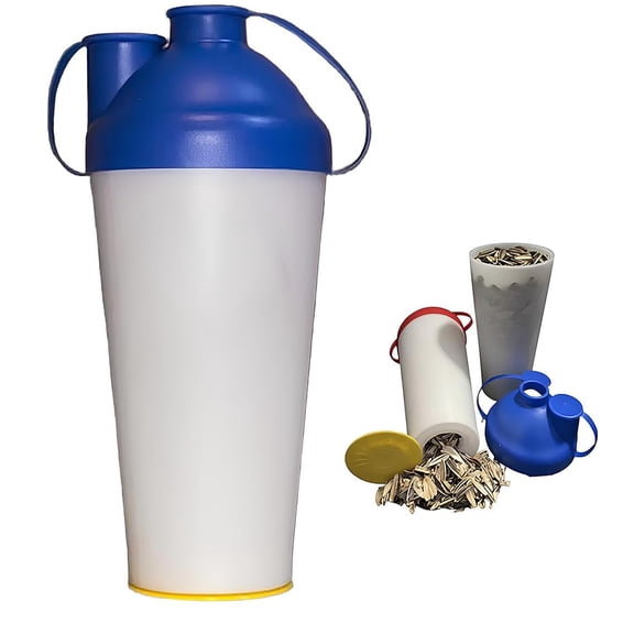 Sunflower Seed Snack Cup  Reusable Seed & Shell Holder,Portable Outdoor Sports Travel Snack Container with Shell Spit Cup Leak-Proof Waste Collector for Pumpkin Seeds Nuts Pistachios